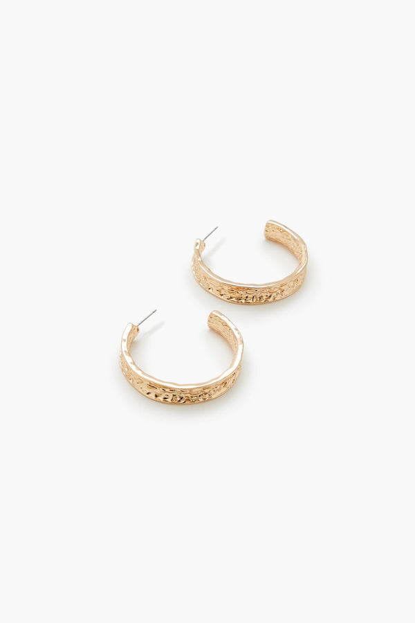 forever 21 Hammered Hoop Earrings