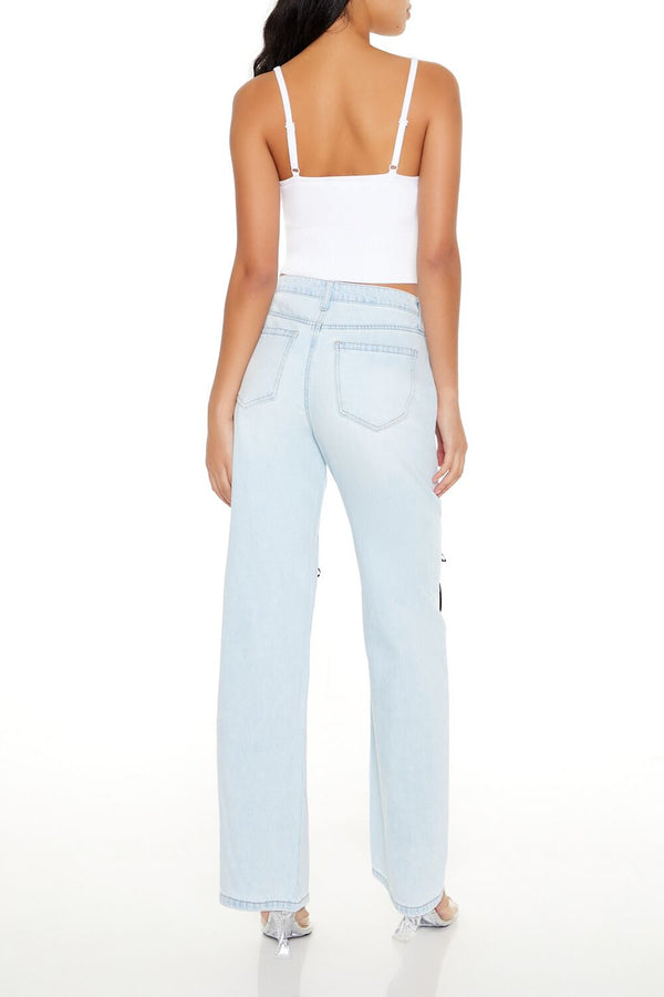 Forever 21 Heart Cutout High-Rise Jeans