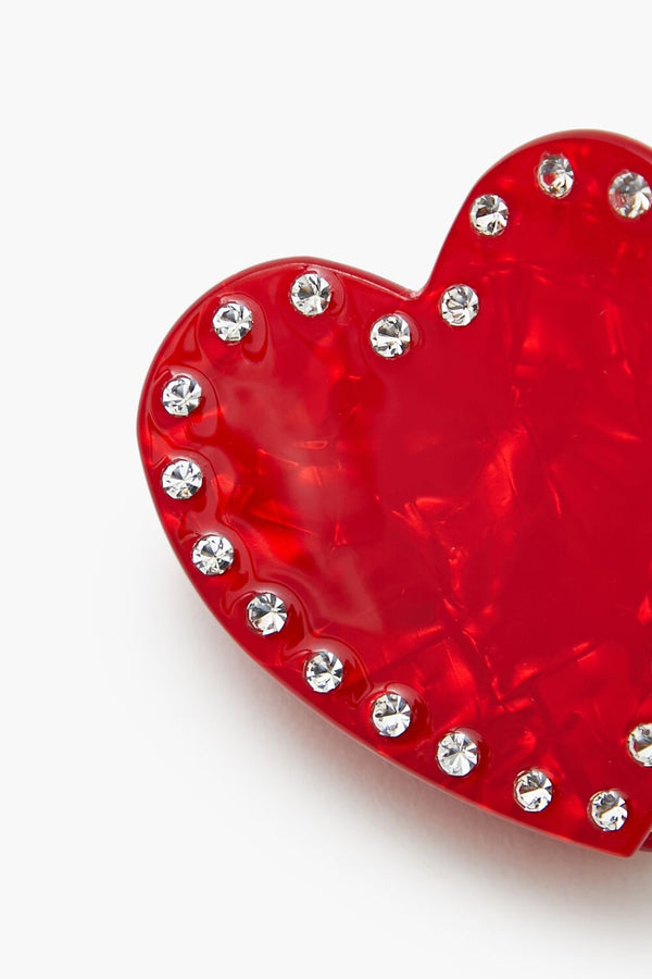 Forever 21 Heart Rhinestone Claw Clip