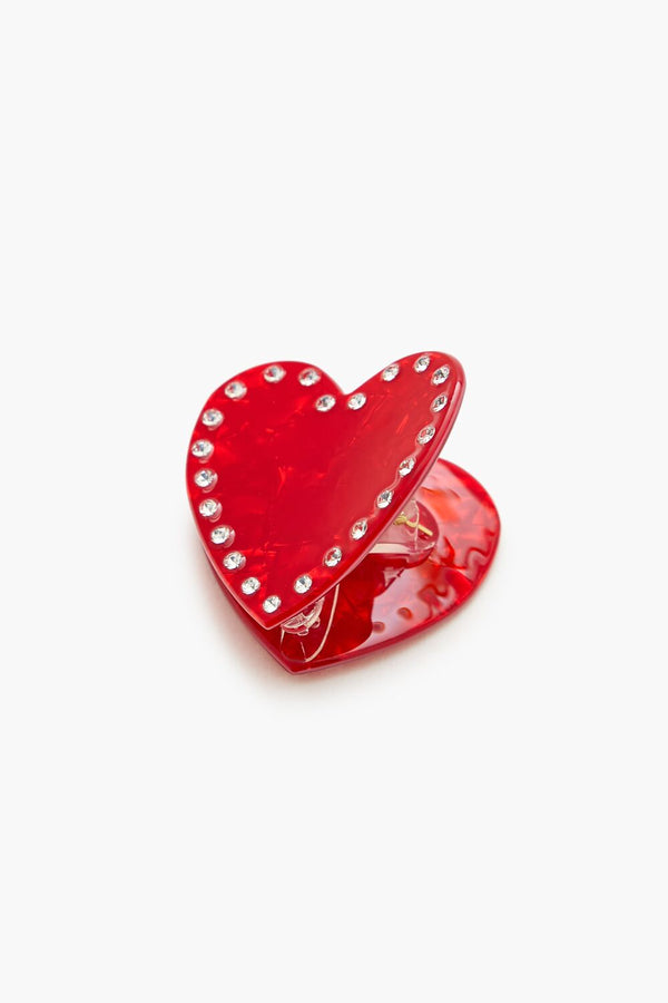 forever 21 Heart Rhinestone Claw Clip