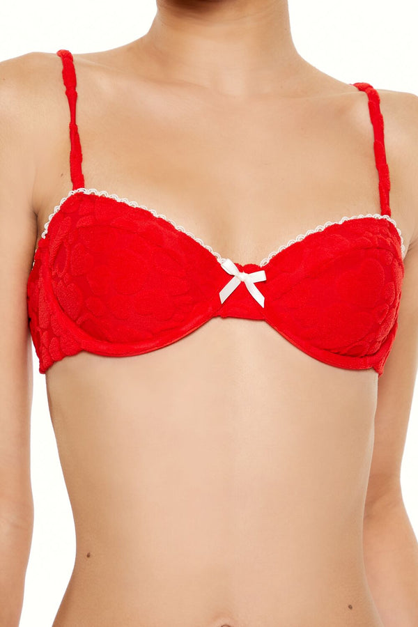 Forever 21 Heart Terry Underwire Bikini Top