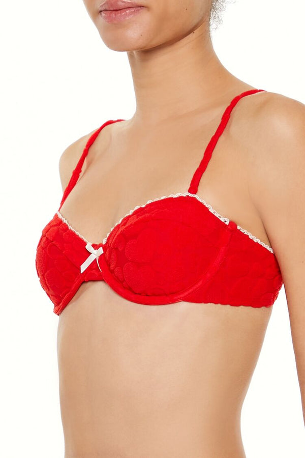 Forever 21 Heart Terry Underwire Bikini Top