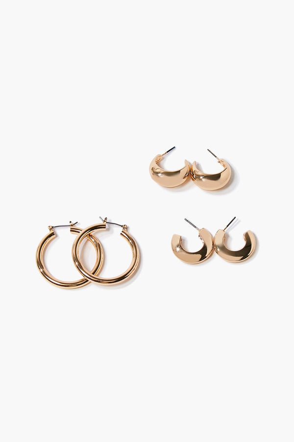 forever 21 High-Polish Hoop Earring Set