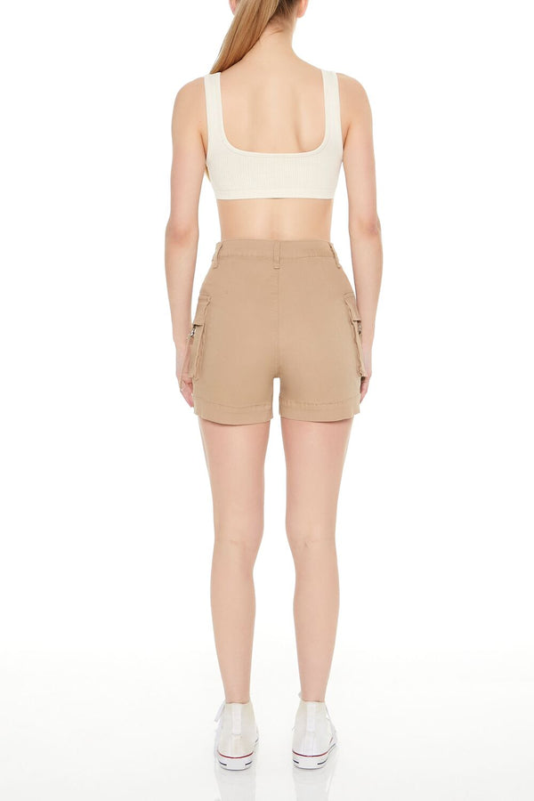 Forever 21 High-Rise Utility Cargo Shorts