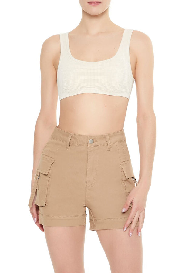 Forever 21 High-Rise Utility Cargo Shorts