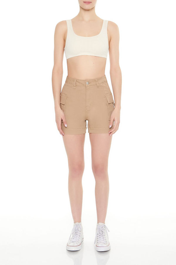 forever 21 High-Rise Utility Cargo Shorts