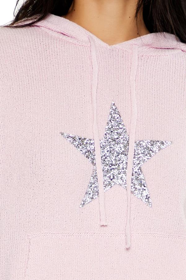 Forever 21 Hooded Glitter Star Sweater