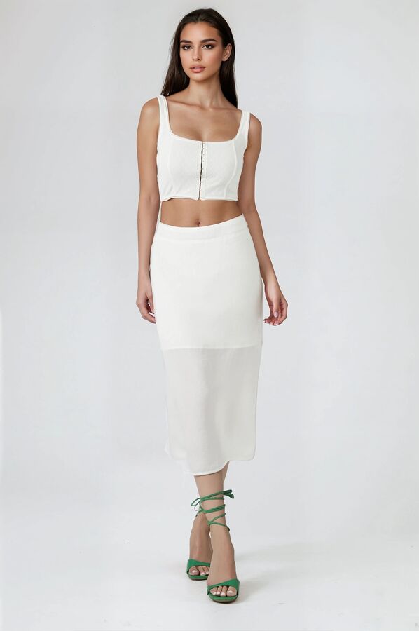 Forever 21 Hook-and-Eye Cropped Tank Top