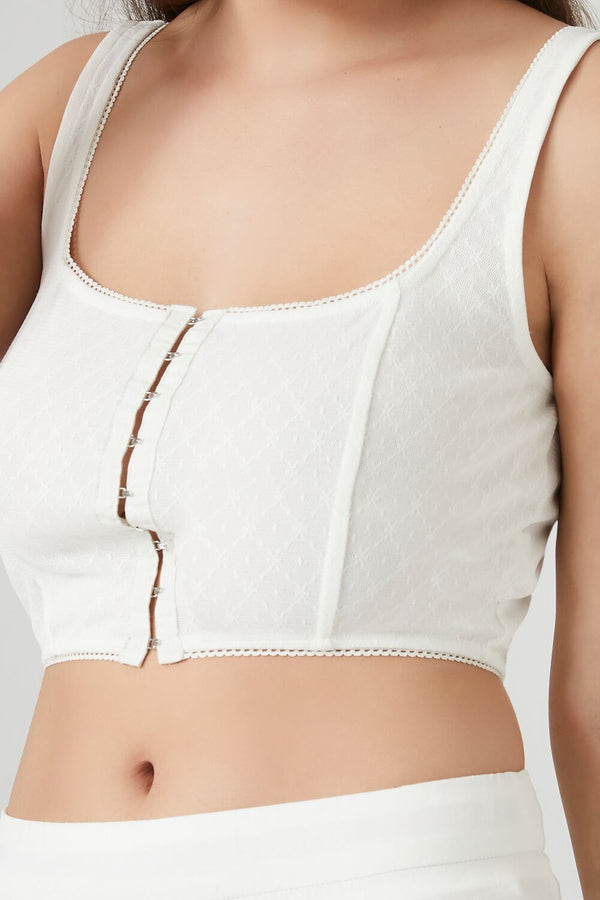 Forever 21 Hook-and-Eye Cropped Tank Top