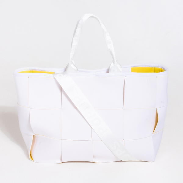 forever 21 ICON TOTE WHITE YELLOW