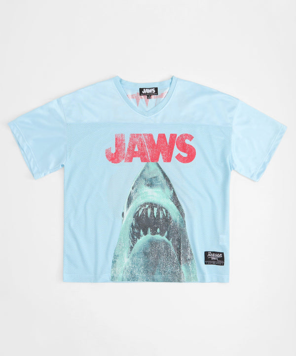 Forever 21 Jaws Football Jersey - Light Blue