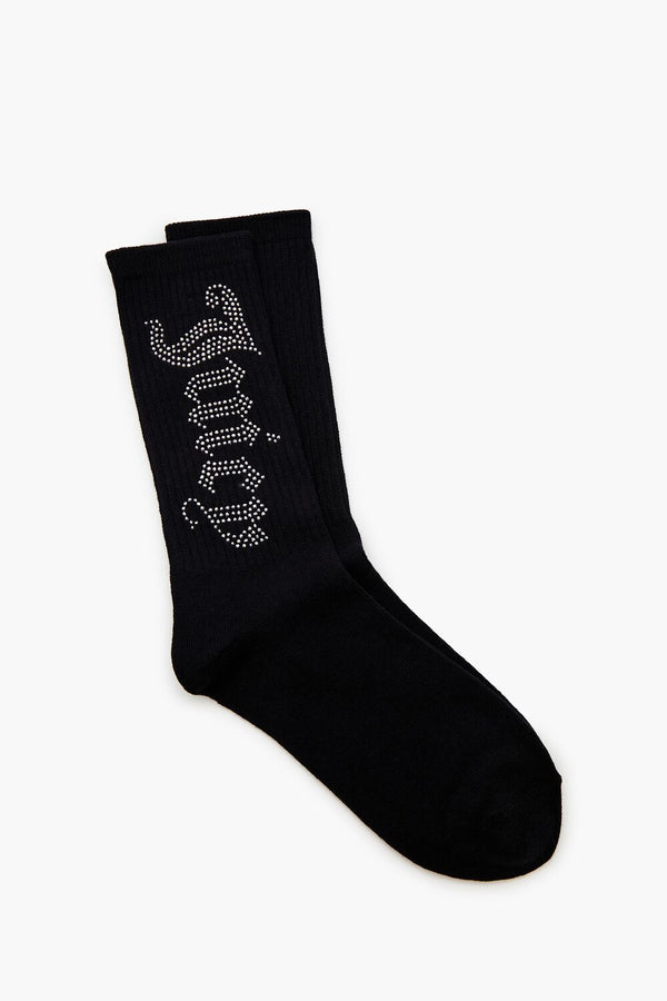Forever 21 Juicy Couture Rhinestone Crew Socks