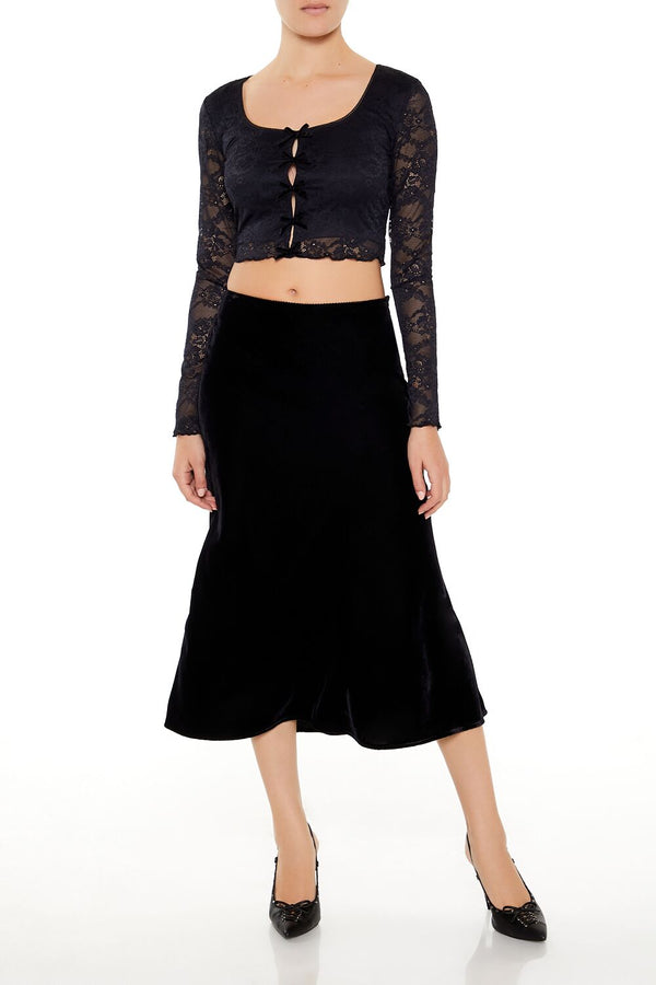 Forever 21 Lace Bow Crop Top