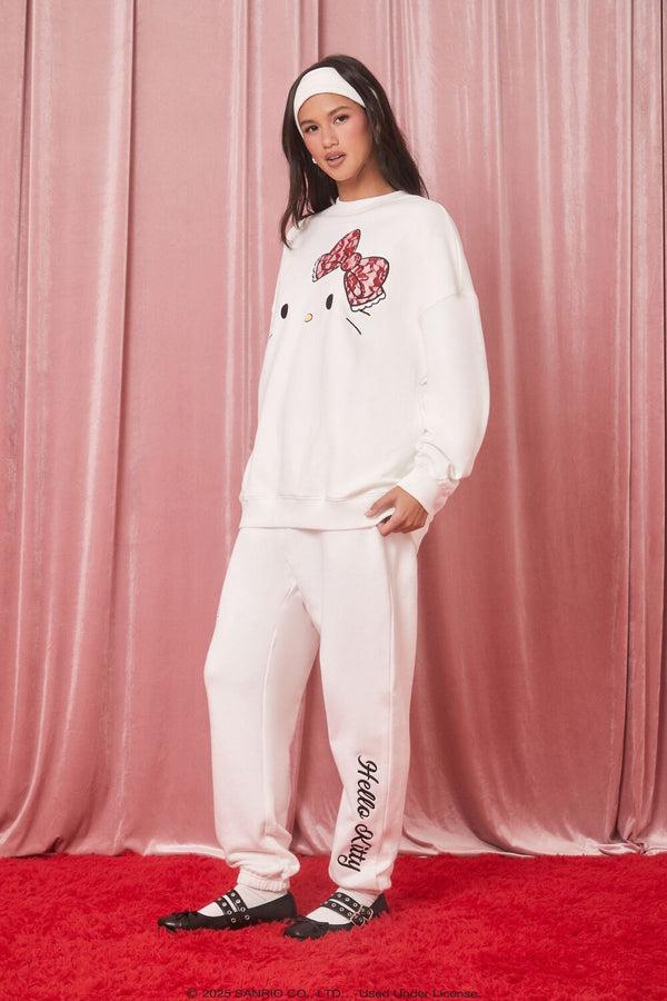 forever 21 Lace Heart Hello Kitty Joggers