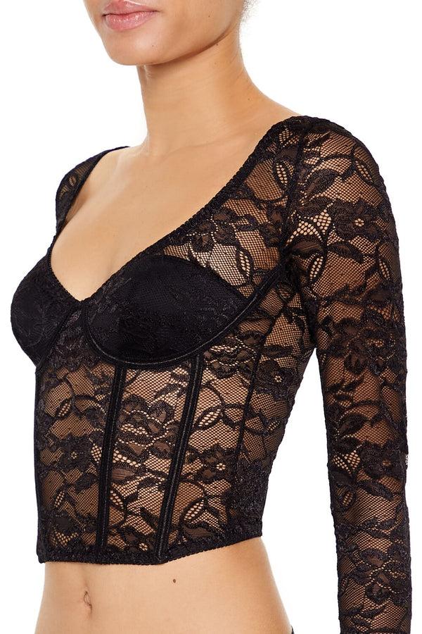 Forever 21 Lace Lingerie Corset Crop Top