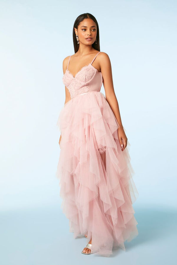 Forever 21 Lace Mini Dress & Tulle Maxi Skirt Set