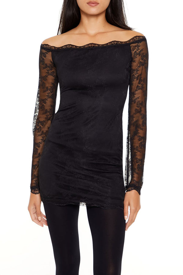 Forever 21 Lace Off-the-Shoulder Mini Dress