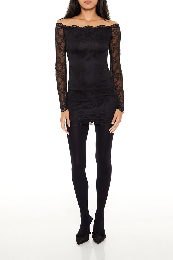 forever 21 Lace Off-the-Shoulder Mini Dress