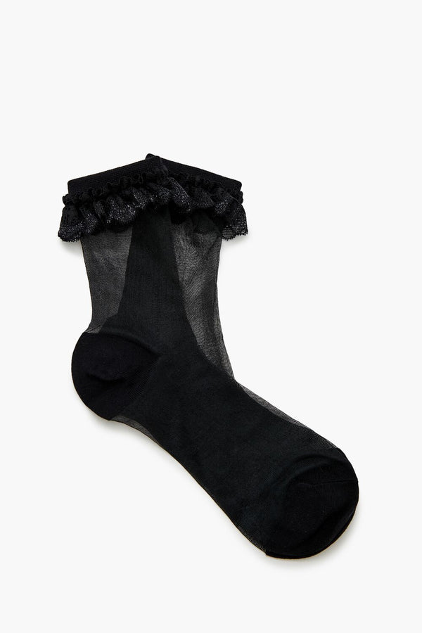 Forever 21 Lace-Trim Mesh Crew Socks