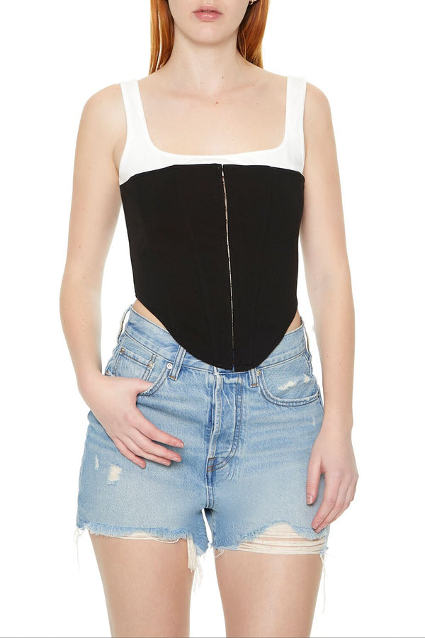 forever 21 Lace-Up Corset Combo Top