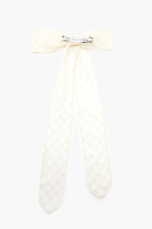 Forever 21 Lattice Lace Bow Hair Barrette