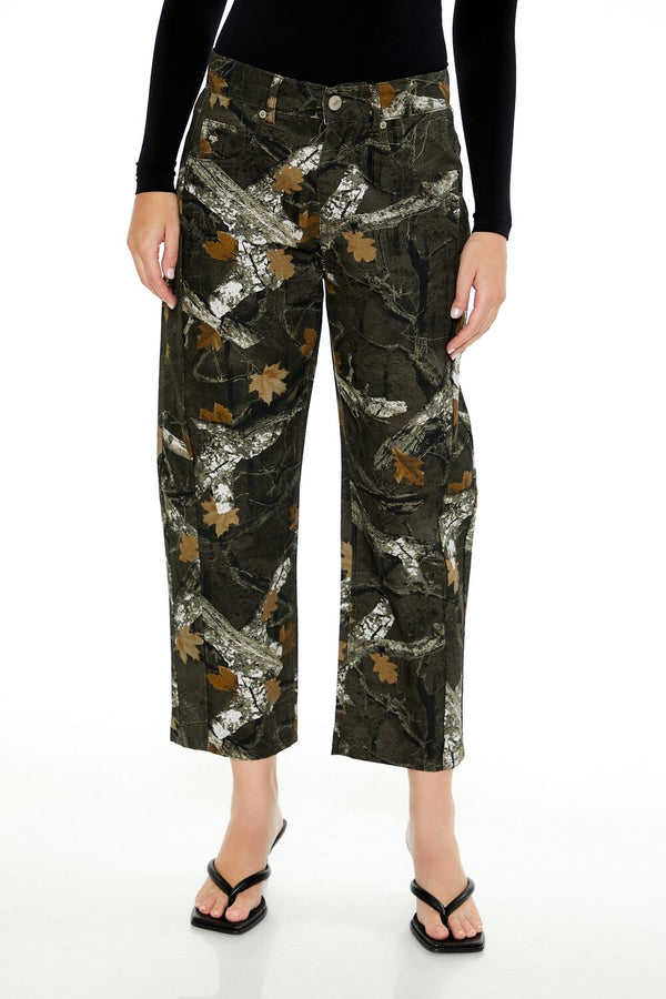 Forever 21 Leaf Camo Print Twill Pants