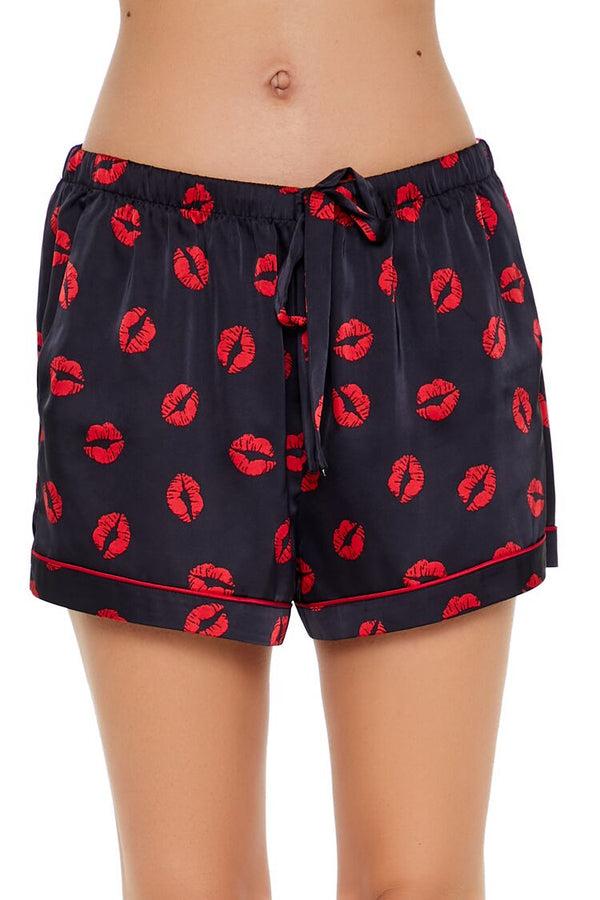 Forever 21 Lipstick Kiss Pajama Shirt & Shorts Set