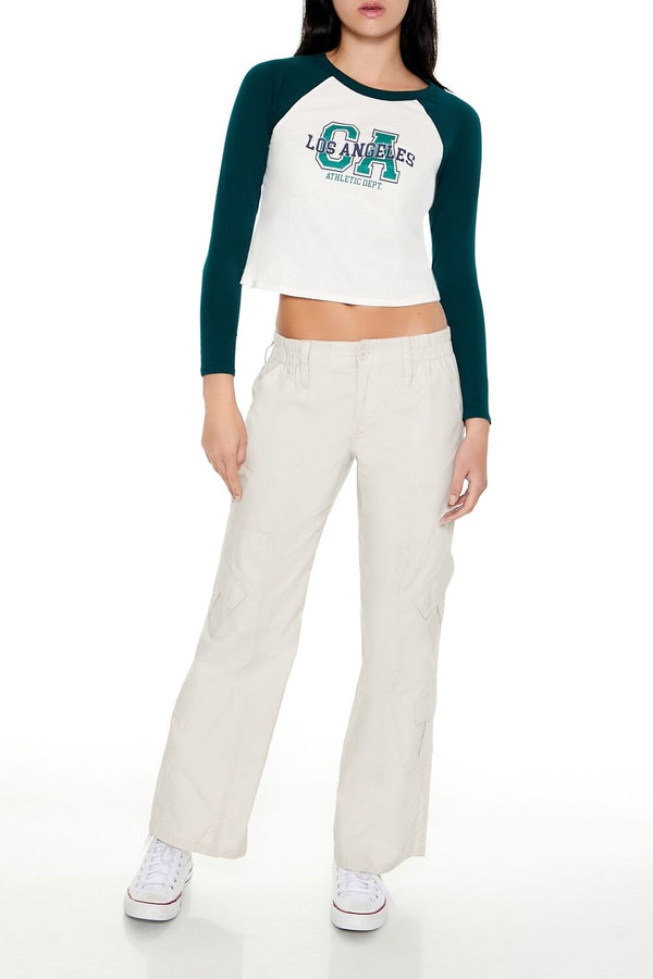 Forever 21 Los Angeles Cropped Raglan Tee