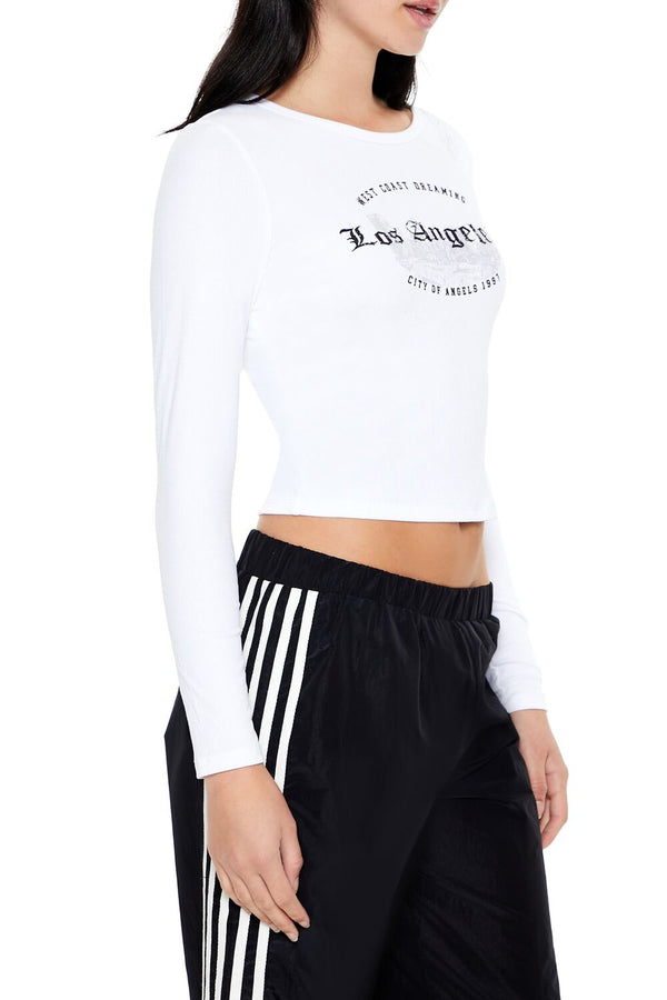 Forever 21 Los Angeles Cropped Tee