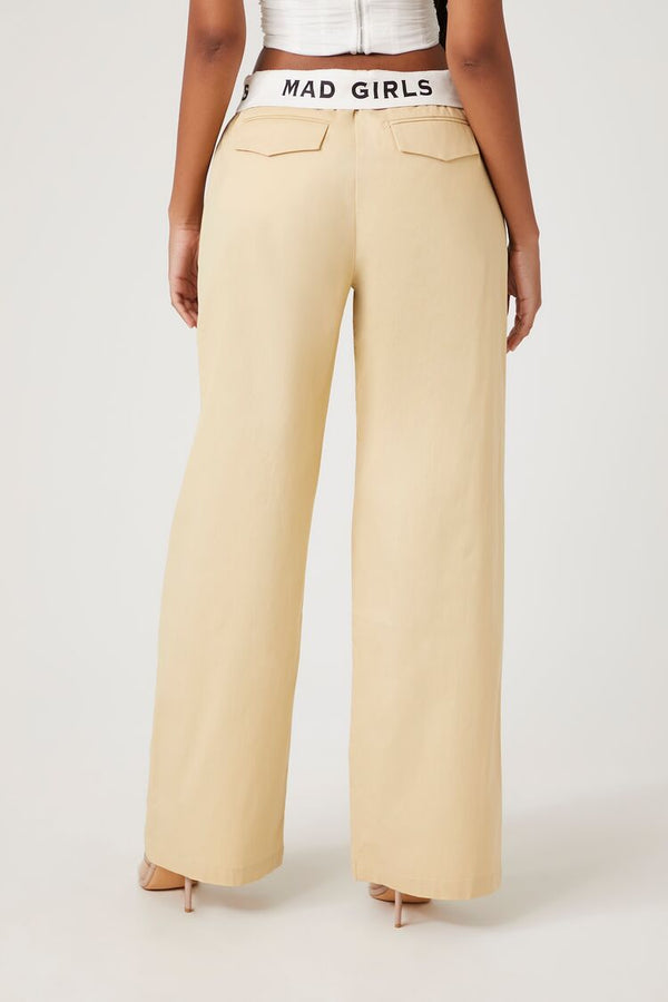 Forever 21 Mad Girls Graphic Wide-Leg Pants