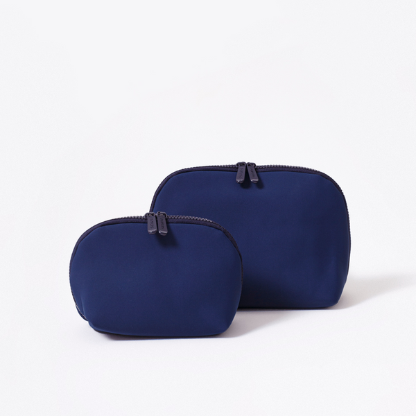 forever 21 MAKEUP POUCH SET DEEP BLUE