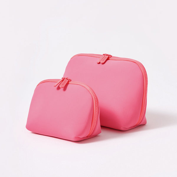 Forever 21 MAKEUP POUCH SET NEON PINK