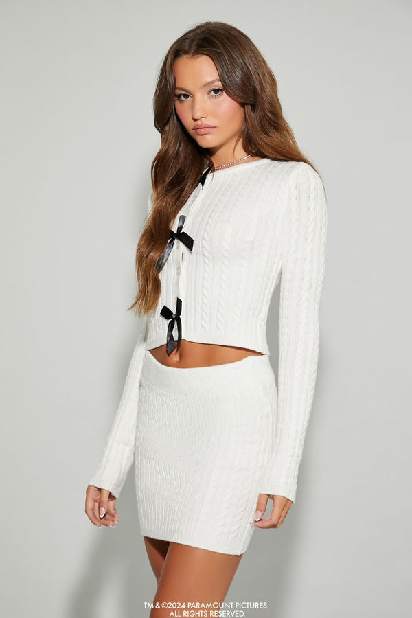 Forever 21 Mean Girls Bow Cardigan Sweater