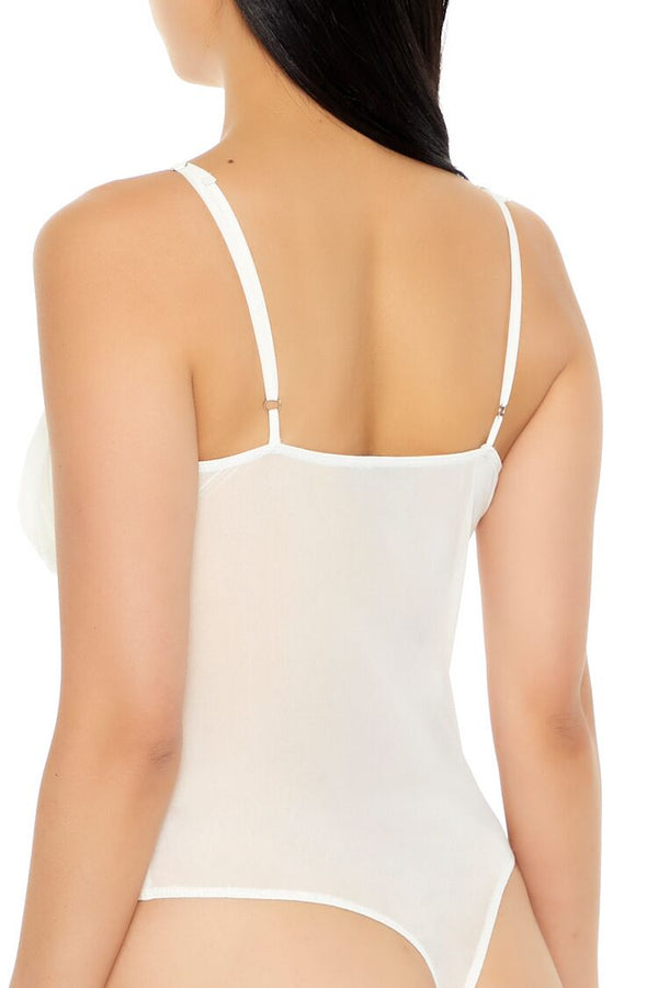 Forever 21 Mesh Cami Thong Bodysuit