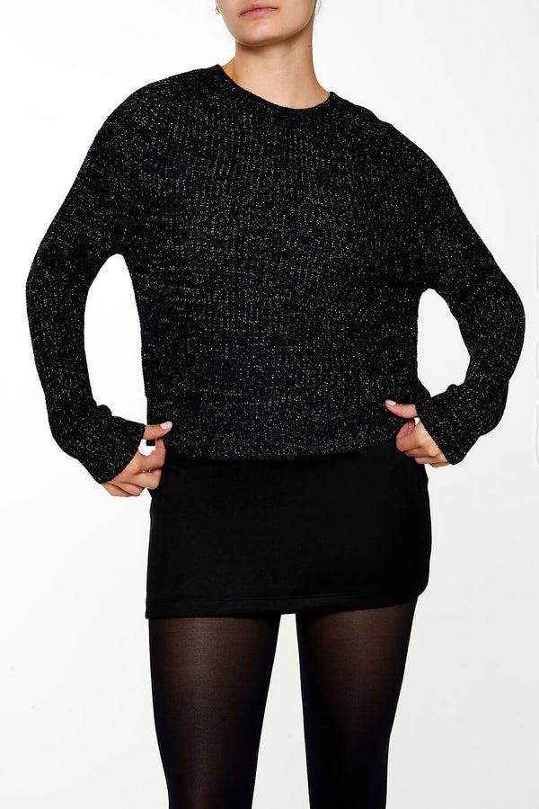 forever 21 Metallic Knit Raglan Sweater