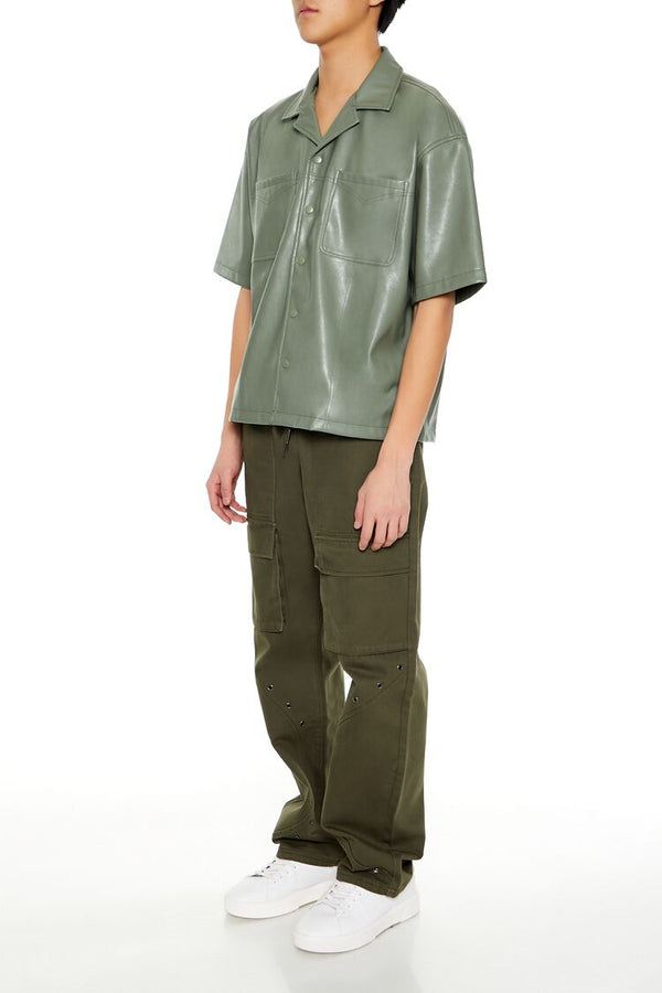 Forever 21 Mid-Rise Drawstring Cargo Pants