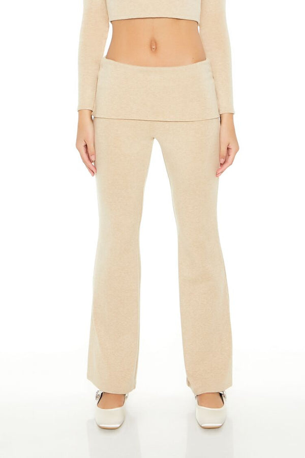 Forever 21 Mid-Rise Foldover Flare Pants
