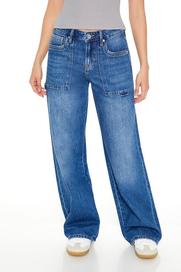Forever 21 Mid-Rise Utility Carpenter Jeans