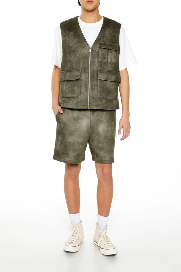 Forever 21 Mineral Wash Cargo Vest