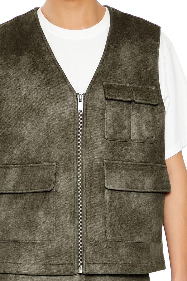 Forever 21 Mineral Wash Cargo Vest