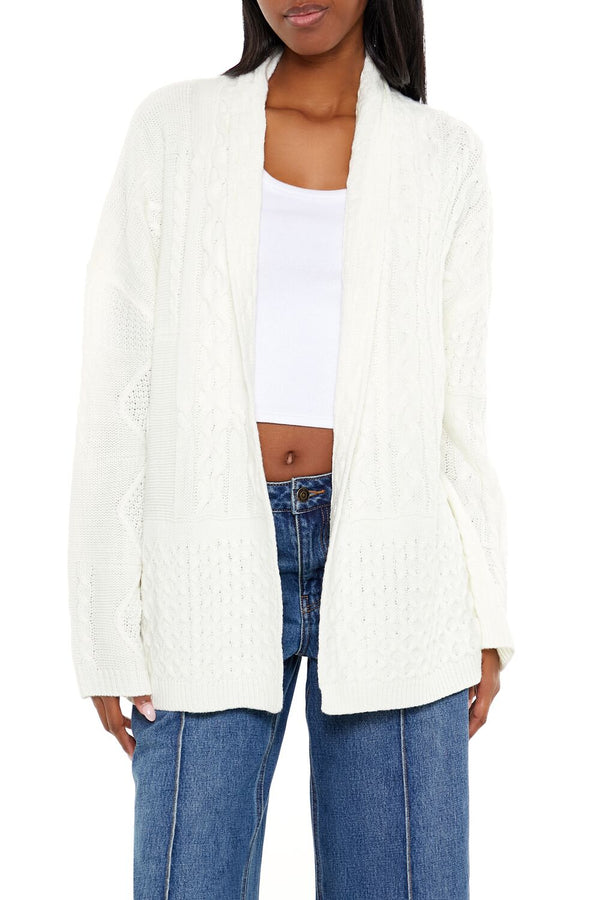 forever 21 Mixed Knit Cardigan Sweater