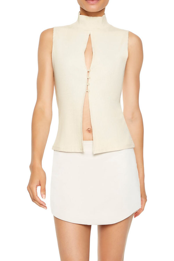 forever 21 Mock Neck Split-Hem Top