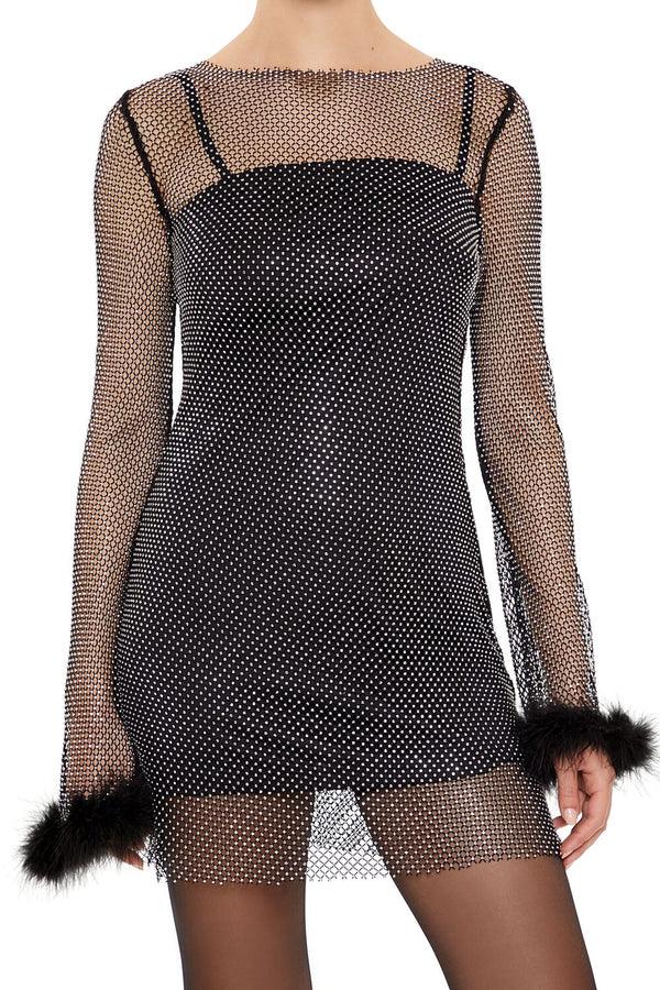 Forever 21 Netted Rhinestone Combo Dress