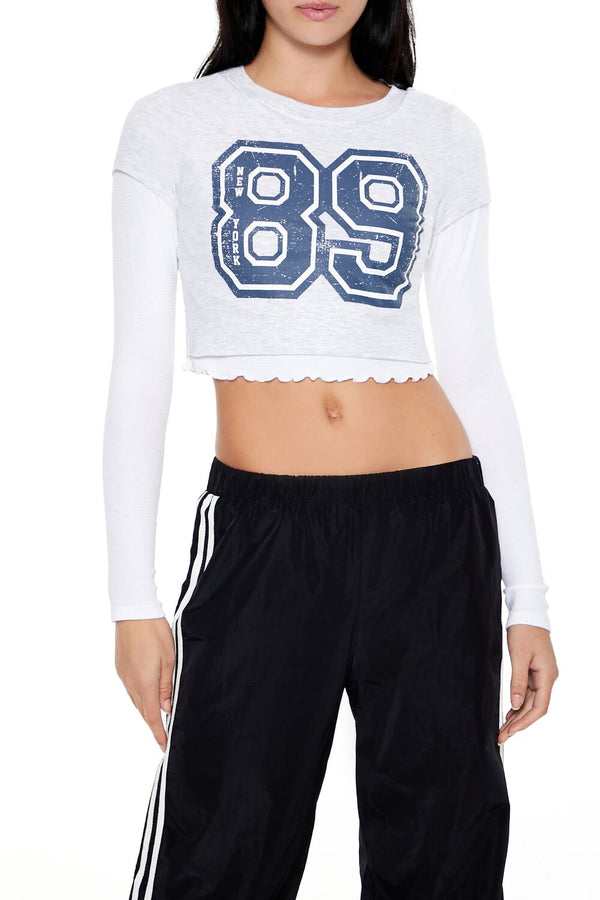 forever 21 New York 89 Cropped Combo Tee