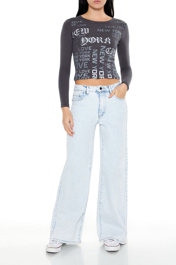 Forever 21 New York Graphic Cropped Tee