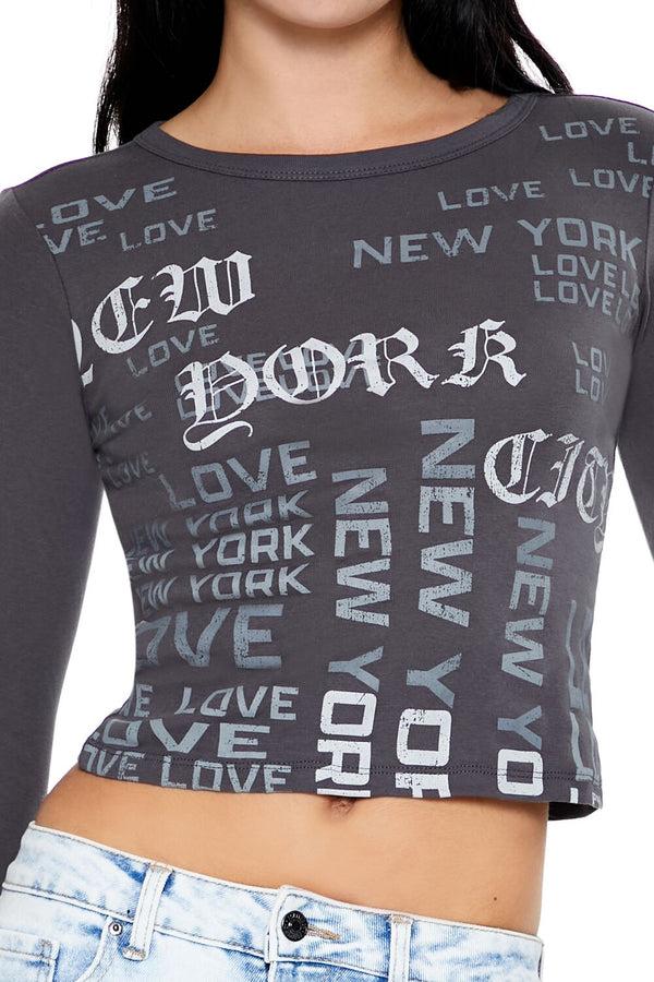 Forever 21 New York Graphic Cropped Tee