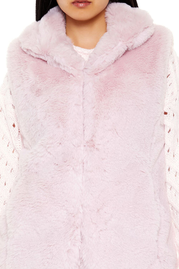 Forever 21 Notched Faux Fur Vest