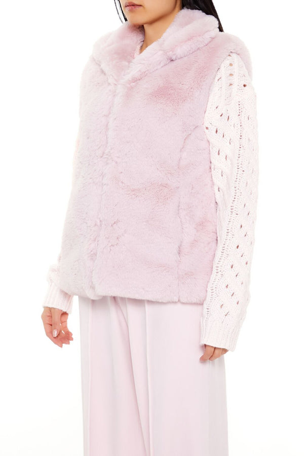 Forever 21 Notched Faux Fur Vest