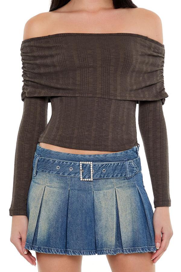 Forever 21 Off-the-Shoulder Crop Top