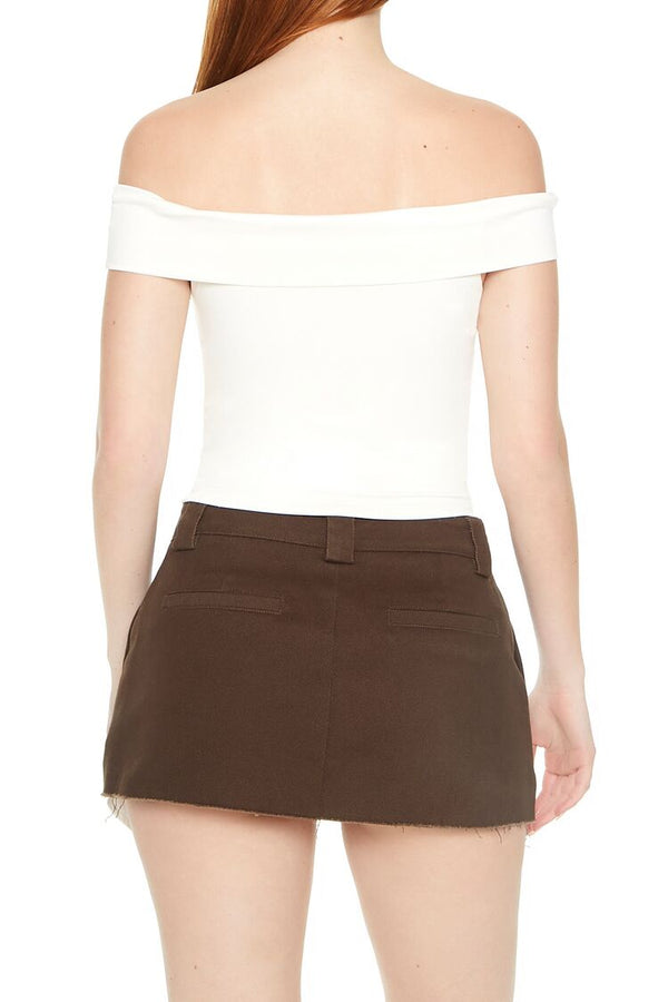 Forever 21 Off-the-Shoulder Fitted Top